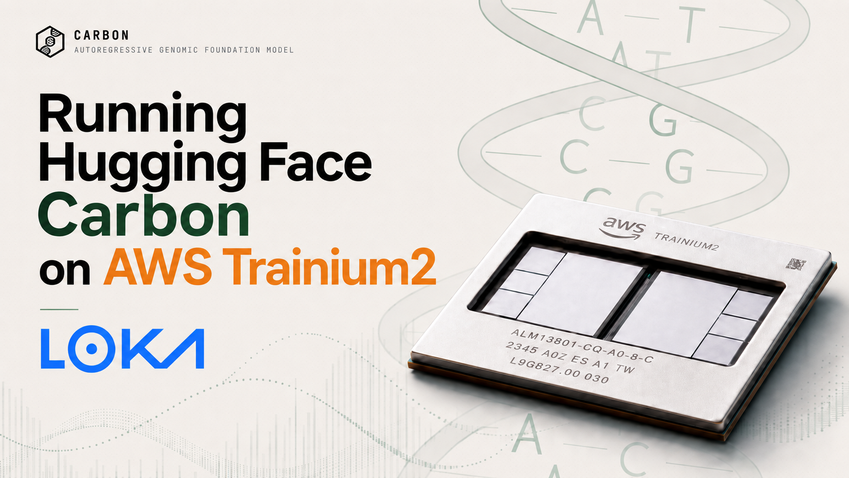 Carbon on Trainium2 with NxD Inference benchmark cover image.