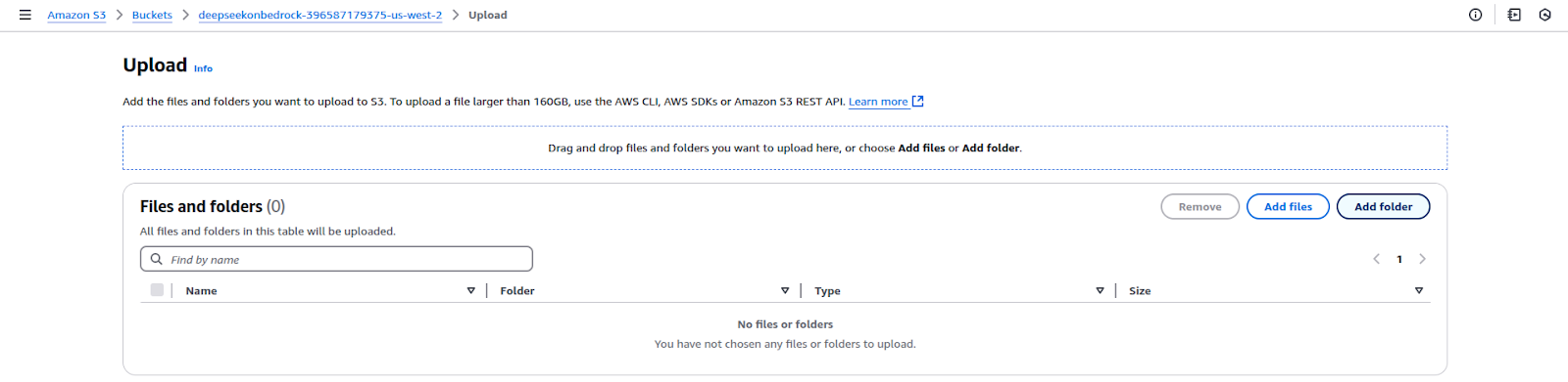 UI for Uploading Files to S3 bucket