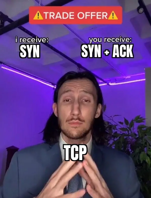 Leaked image of a TCP server’s protocol in action (there is still the final ACK btw)