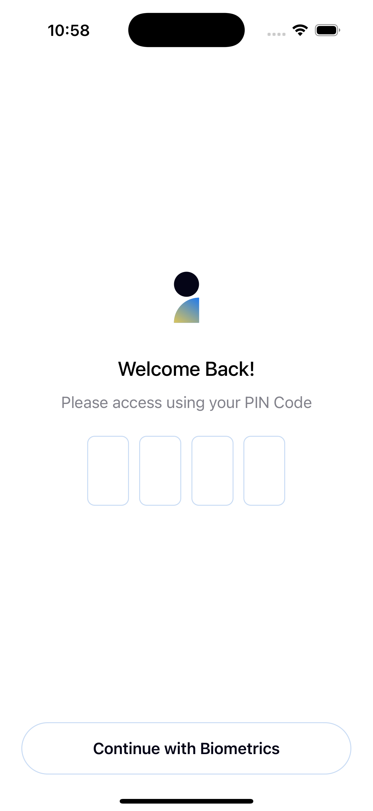 PIN and biometric login