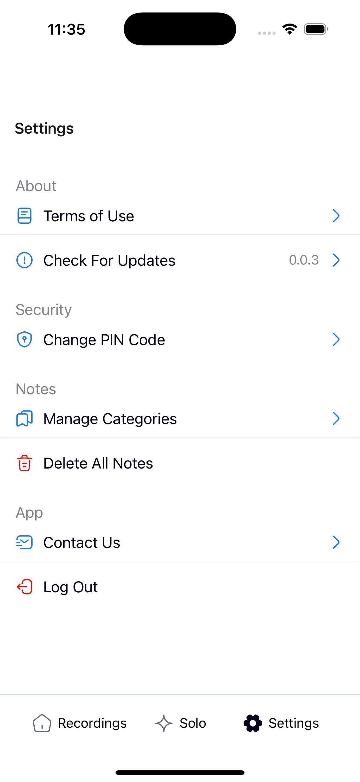 SoloAI settings